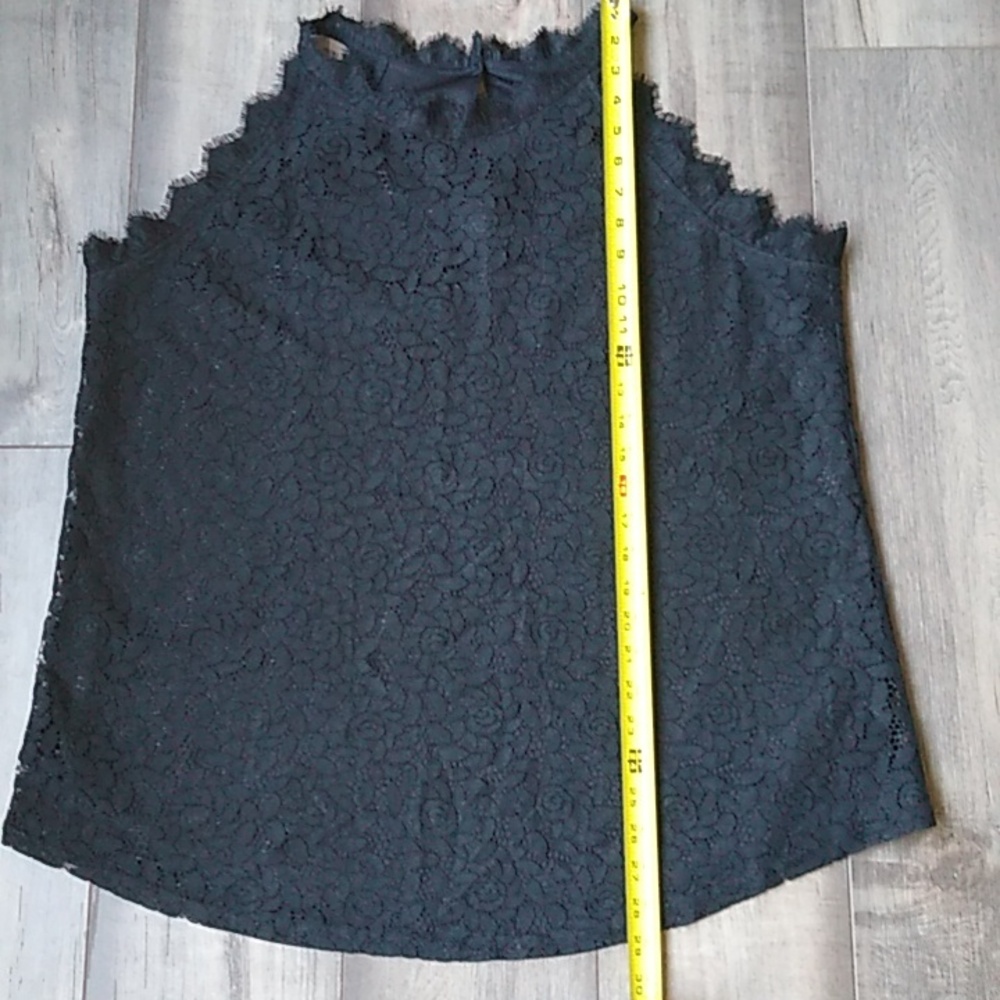 Berryou Black Hallow Out Lace Halter Tank Top 2X - Picture 4 of 15